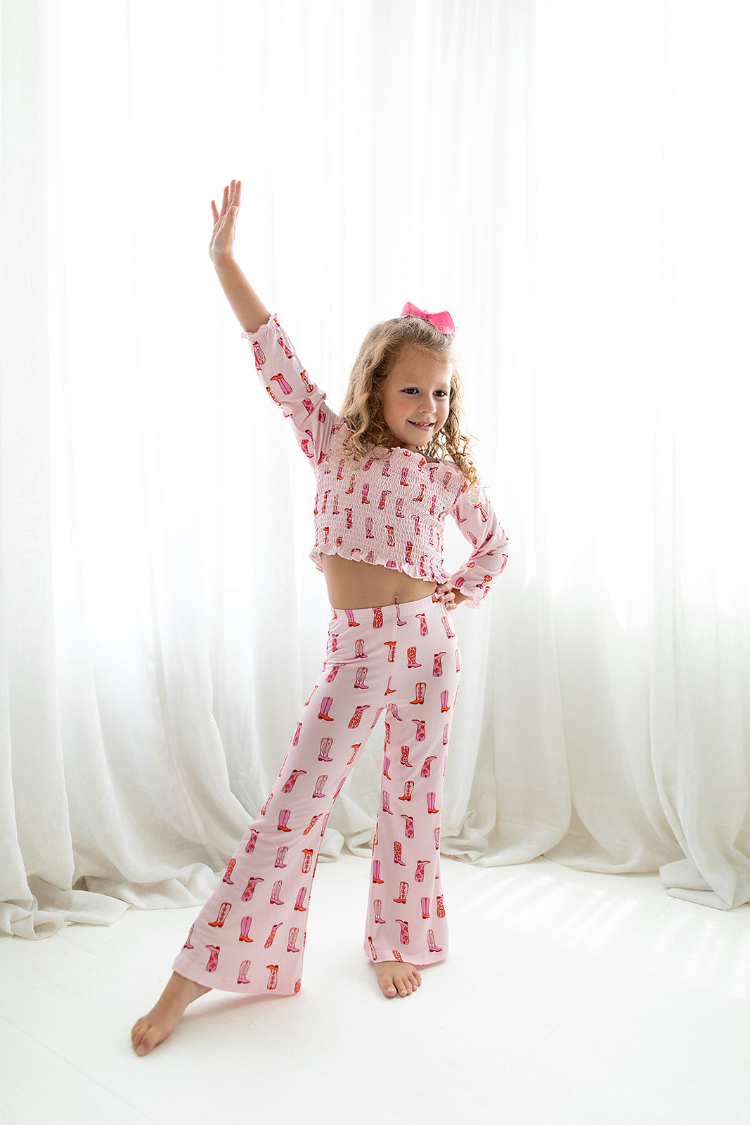 EXCLUSIVE YEE HAW HOLLIE DREAM SMOCKED FLARE SET