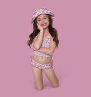 RAY OF SUNSHINE DREAM SMOCKED TANKINI TWO PIECE SWIM SUIT