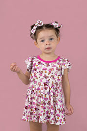EXCLUSIVE FAIRY FRIENDS DREAM CAP SLEEVE BODYSUIT DRESS