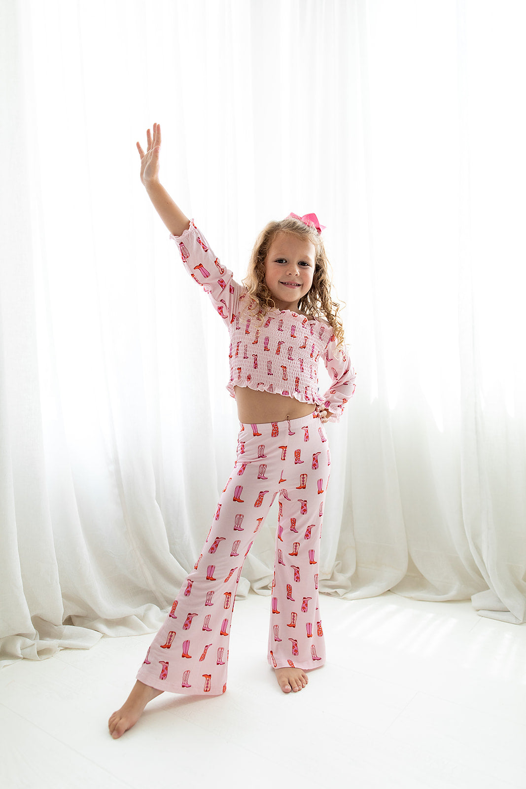 EXCLUSIVE YEE HAW HOLLIE DREAM SMOCKED FLARE SET