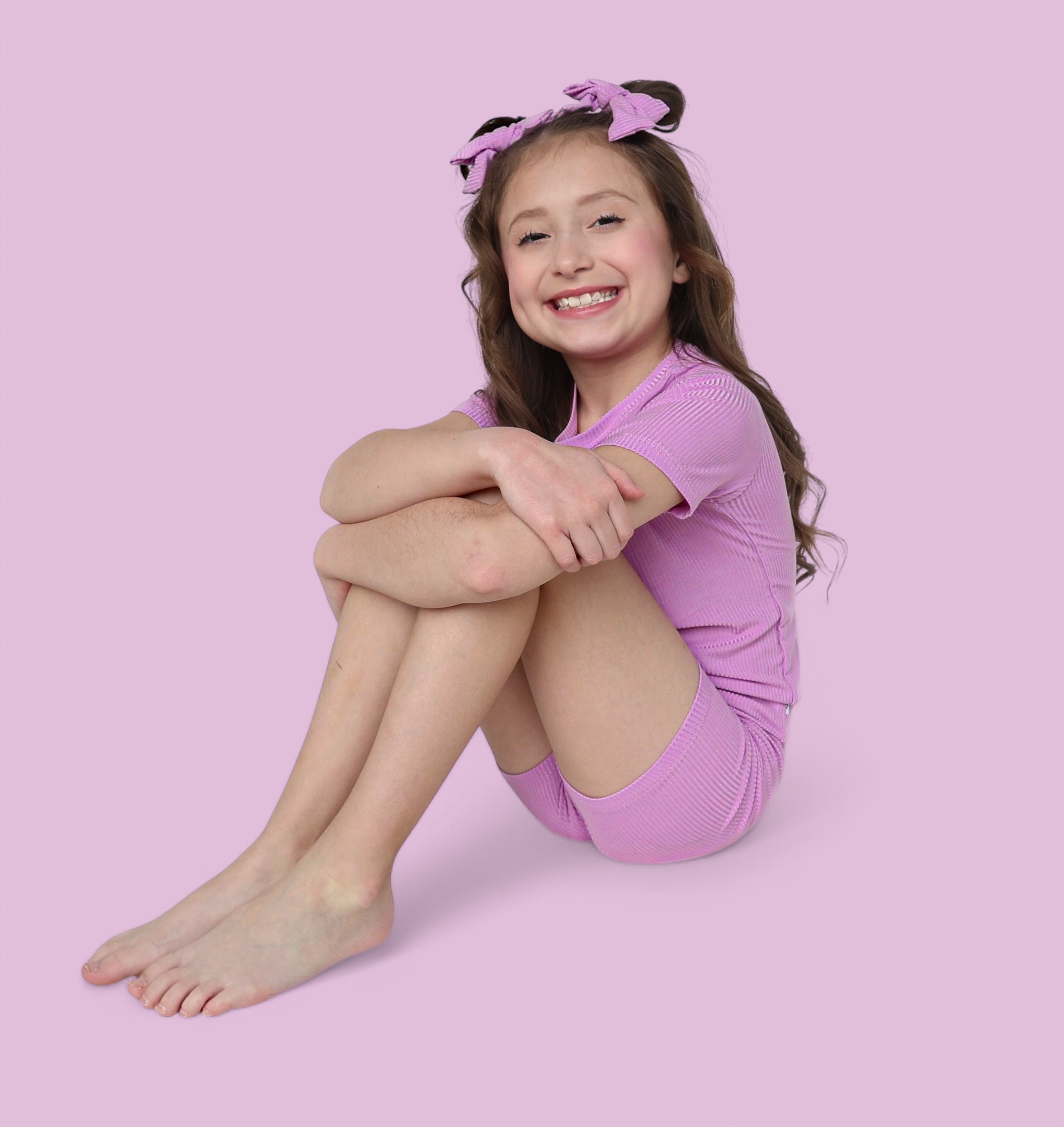 FOREVER LILAC RIB DREAM SHORT SET