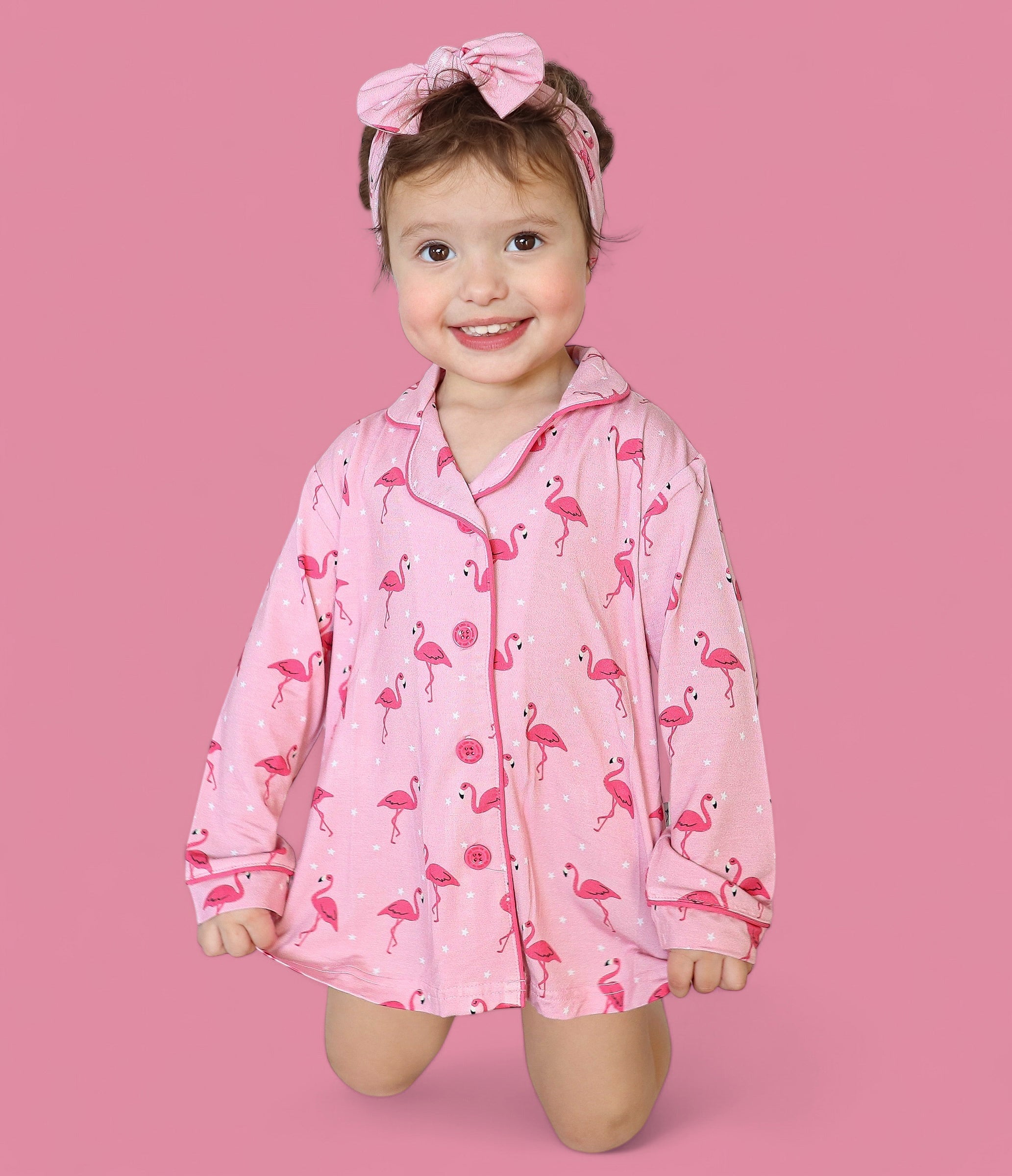 FLOCKING FLAMINGOS GIRL'S DREAM GOWN