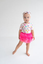 Dream Big Little Co x CoComelon ALPHABET DREAM TUTU SHORT SLEEVE BODYSUIT DRESS