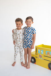 Dream Big Little Co x CoComelon JJ STARRY NIGHT CHECKERS DREAM SHORT SET