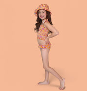 SHELLO SUMMER DREAM SMOCKED TANKINI TWO PIECE SWIM SUIT