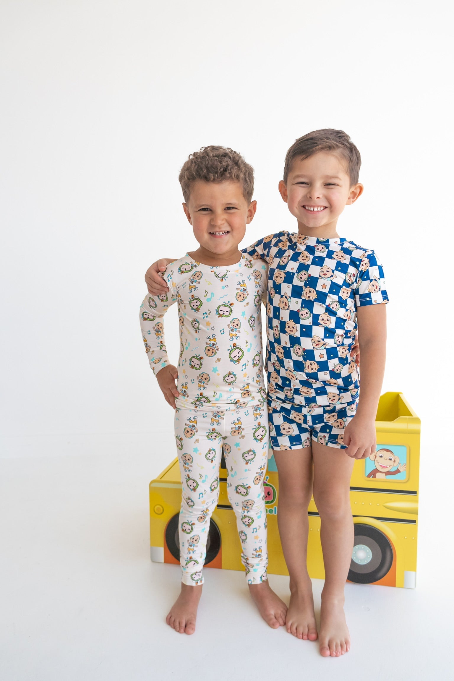 Dream Big Little Co x CoComelon JJ STARRY NIGHT CHECKERS DREAM SHORT SET