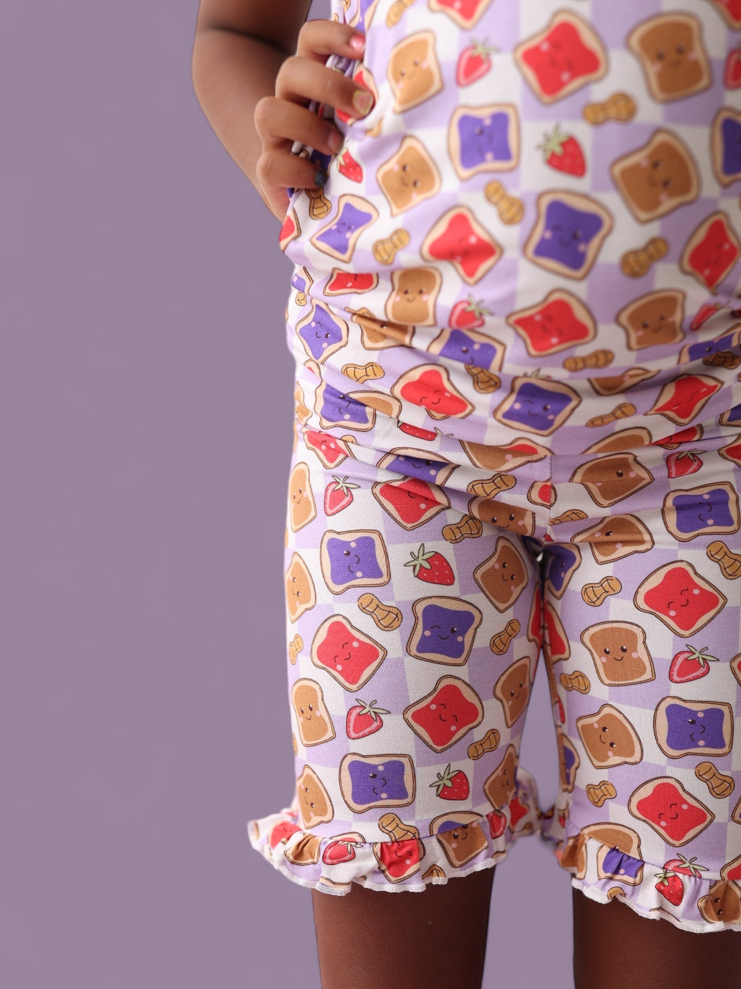 EXCLUSIVE PEANUT BUTTER JELLY TIME DREAM RUFFLE SHORT SET