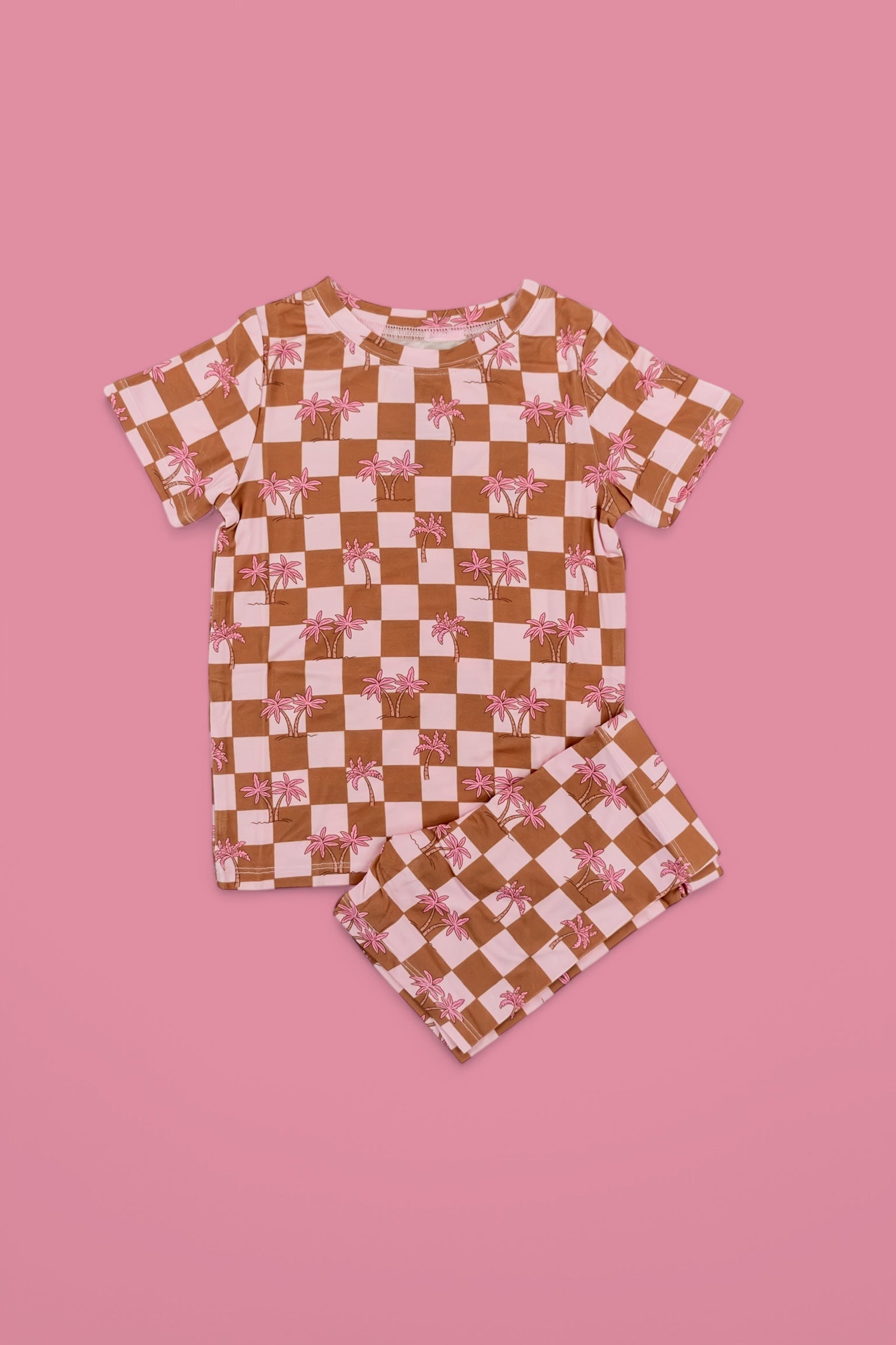 EXCLUSIVE SUNSET BEACH CHECKERS DREAM SHORT SET