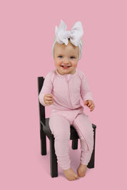 PINK ROSE RIB DREAM ROMPER
