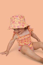 SHELLO SUMMER DREAM SMOCKED TANKINI TWO PIECE SWIM SUIT