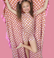 EXCLUSIVE SUNSET BEACH CHECKERS DREAM SHORT SET
