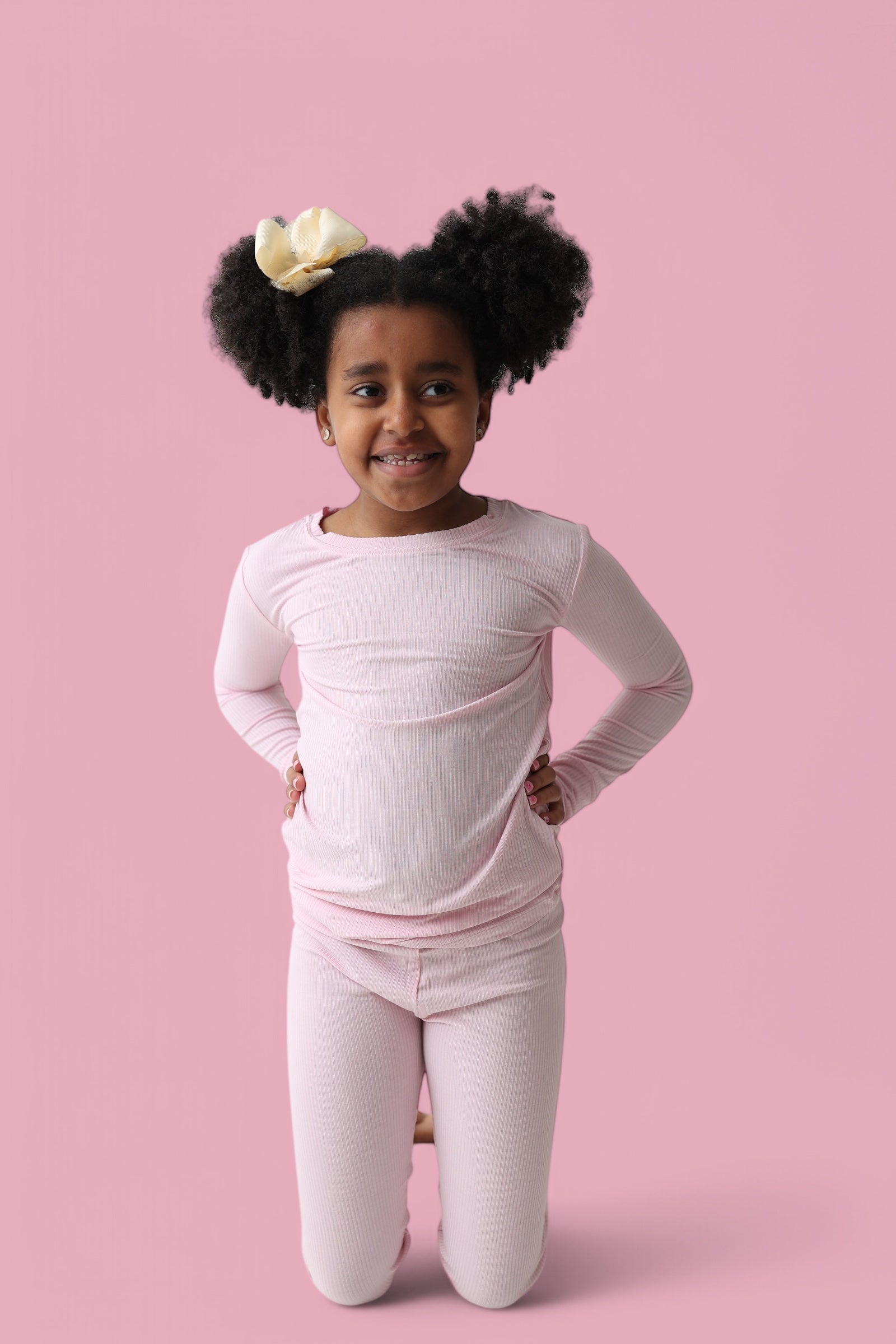 PINK ROSE RIB DREAM SET