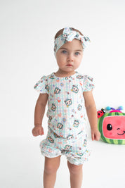 Dream Big Little Co x CoComelon SPRINGTIME MELON DREAM RUFFLE SHORTS