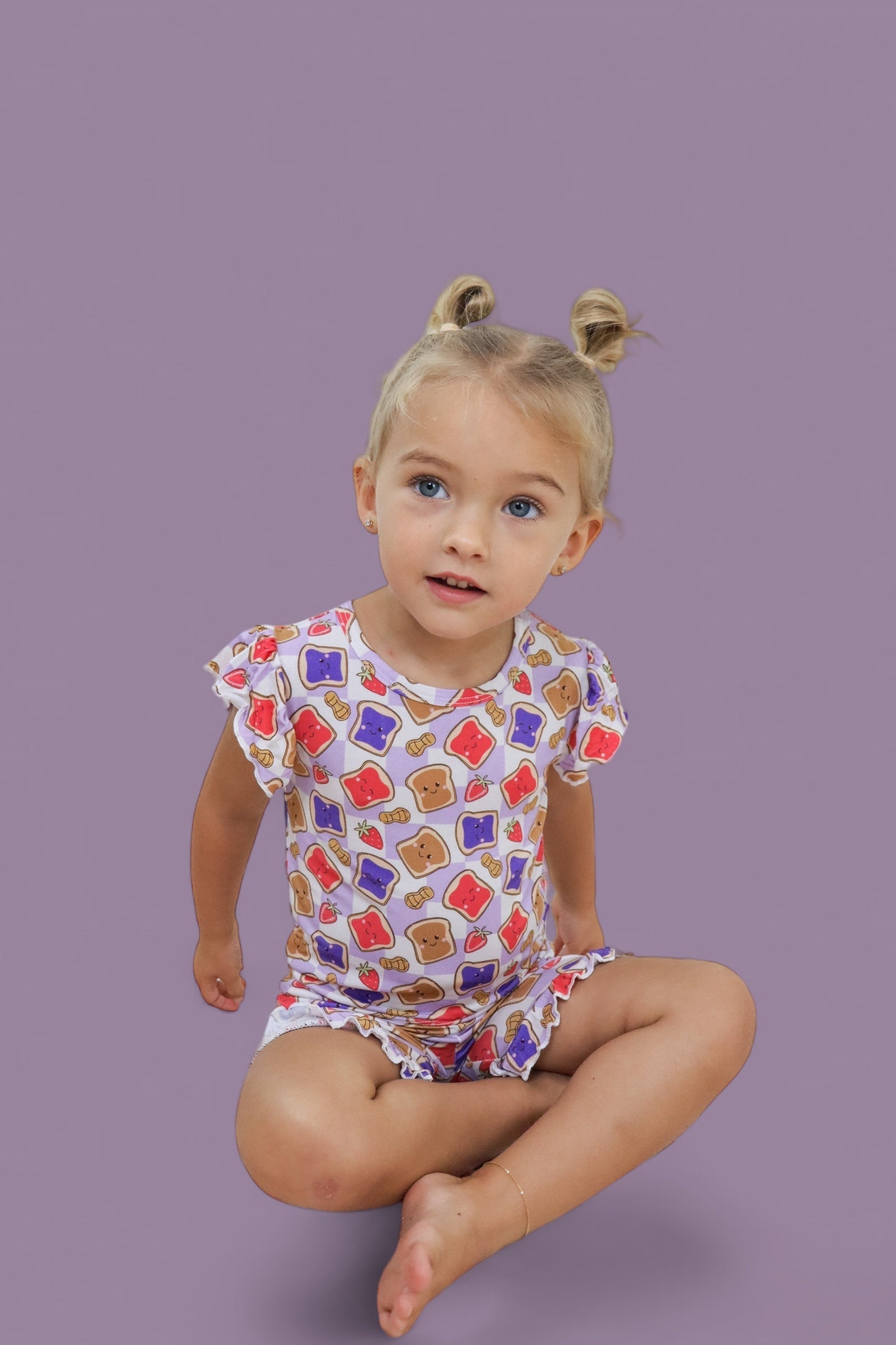 EXCLUSIVE PEANUT BUTTER JELLY TIME DREAM RUFFLE SHORT SET
