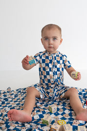 Dream Big Little Co x CoComelon  JJ STARRY NIGHT CHECKERS DREAM SHORTIE
