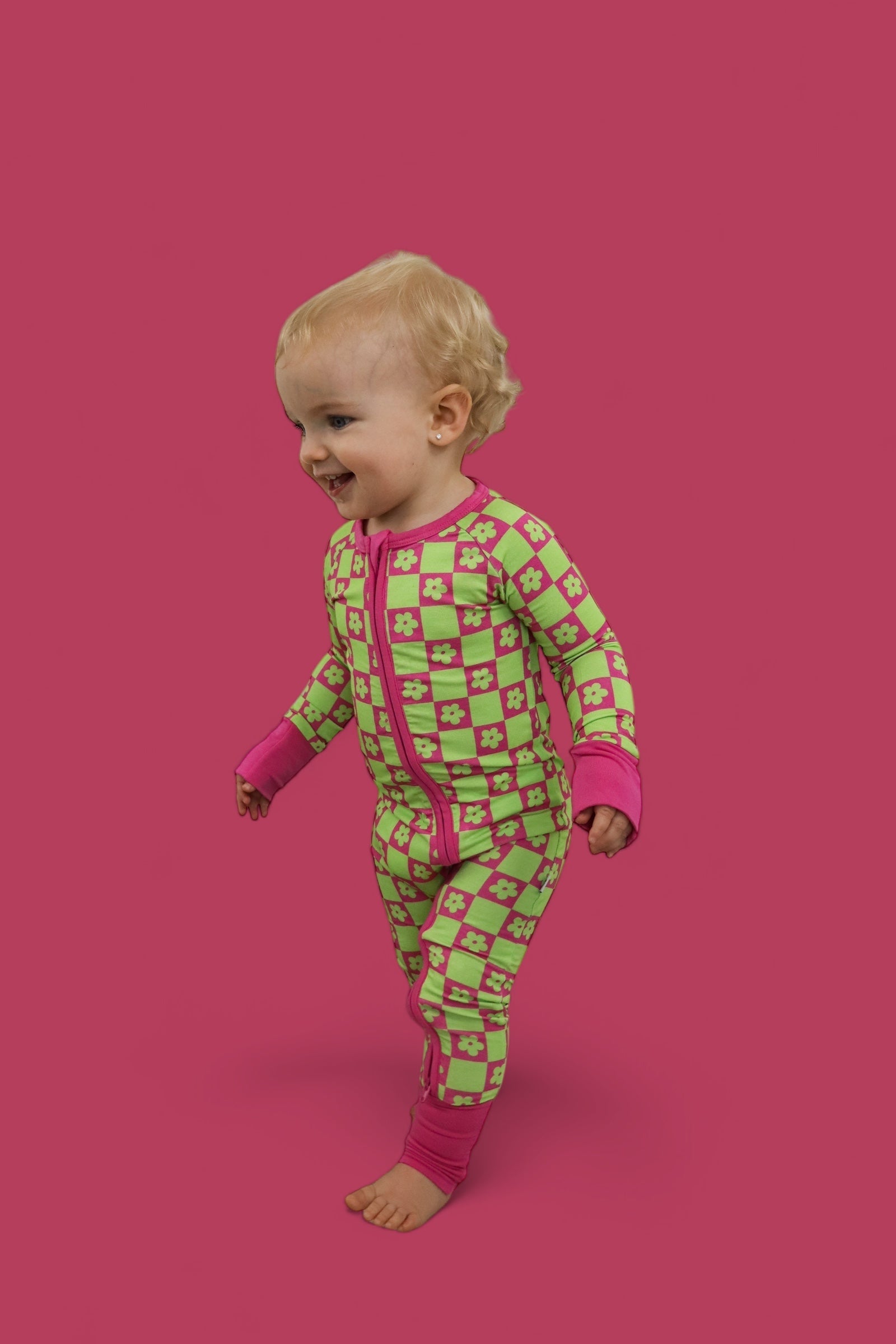 WILD DAISY CHECKERS DREAM ROMPER