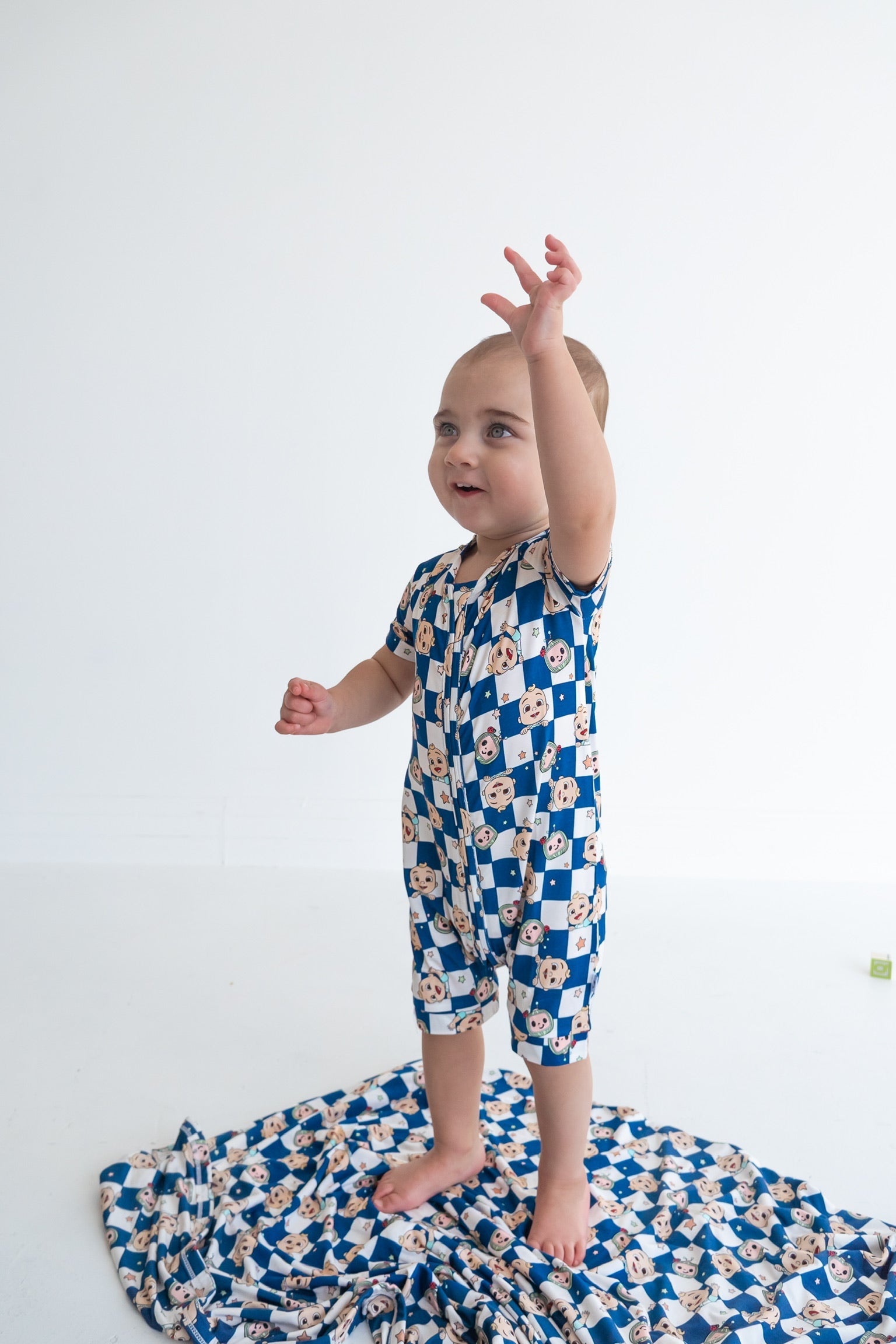 Dream Big Little Co x CoComelon  JJ STARRY NIGHT CHECKERS DREAM SHORTIE