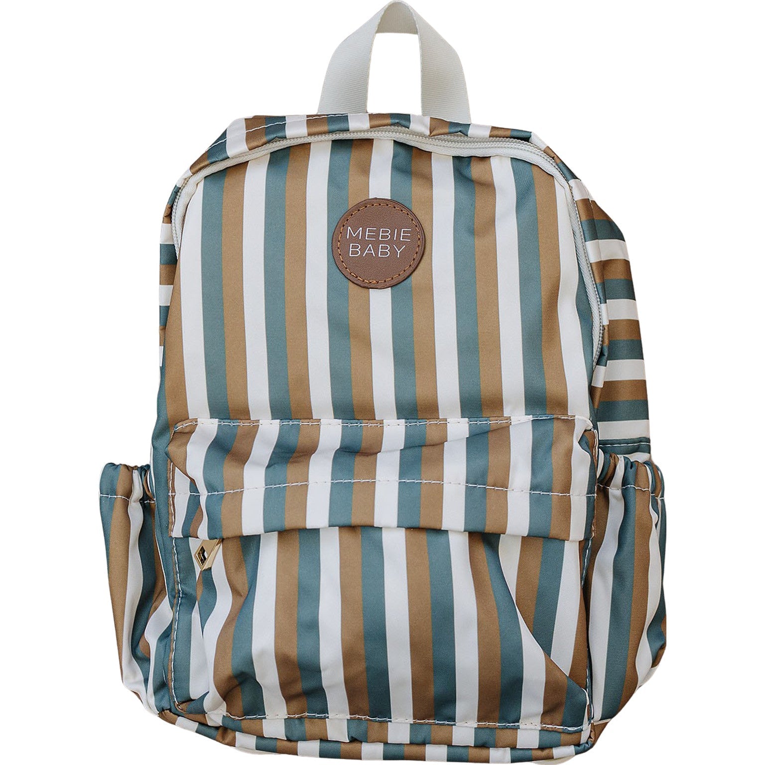 blue white pinstripe mini backpack Mebie Baby Sunset Stripes Mini Backpack