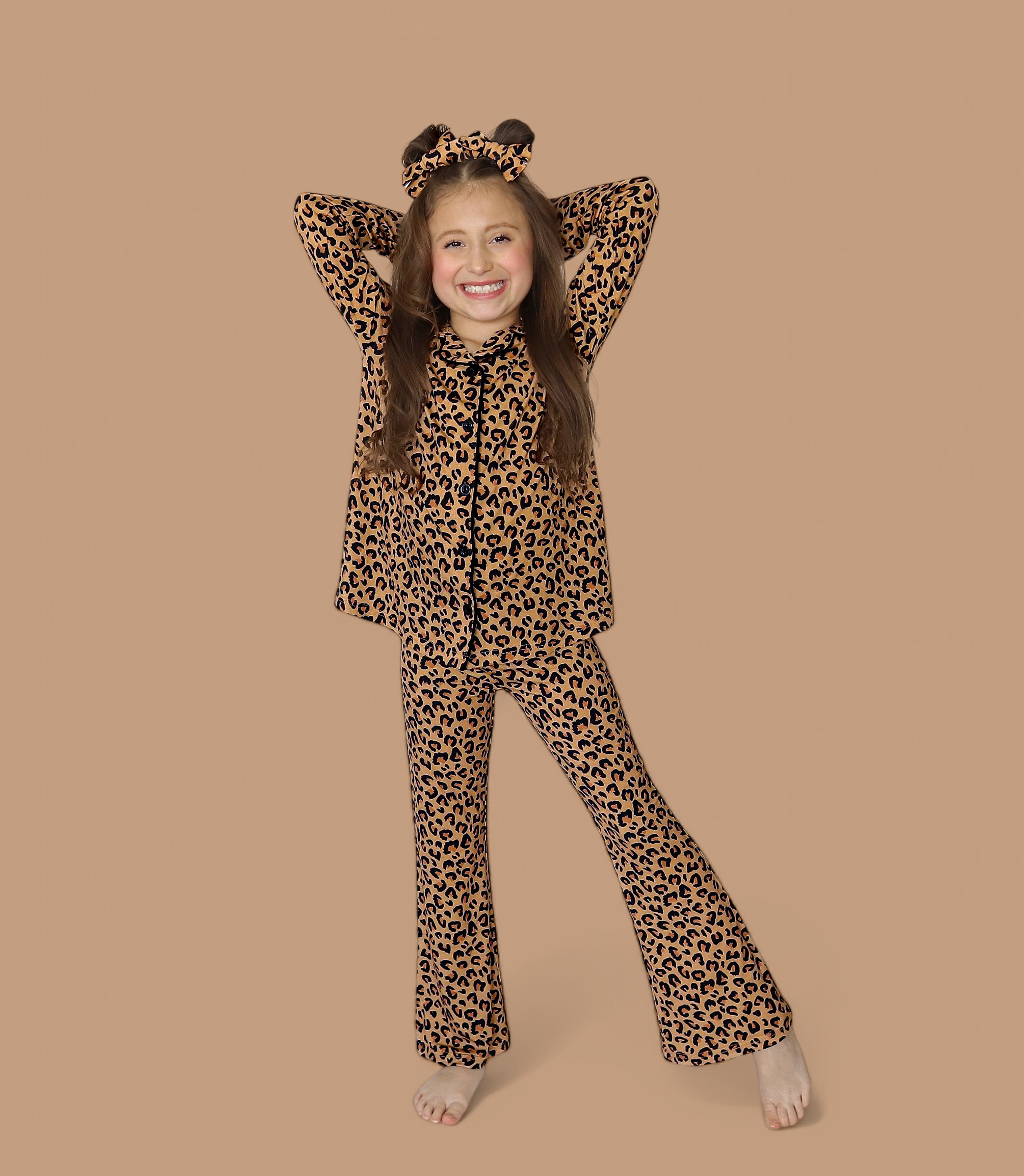 LEOPARD DREAM GIRL'S FLARE SET