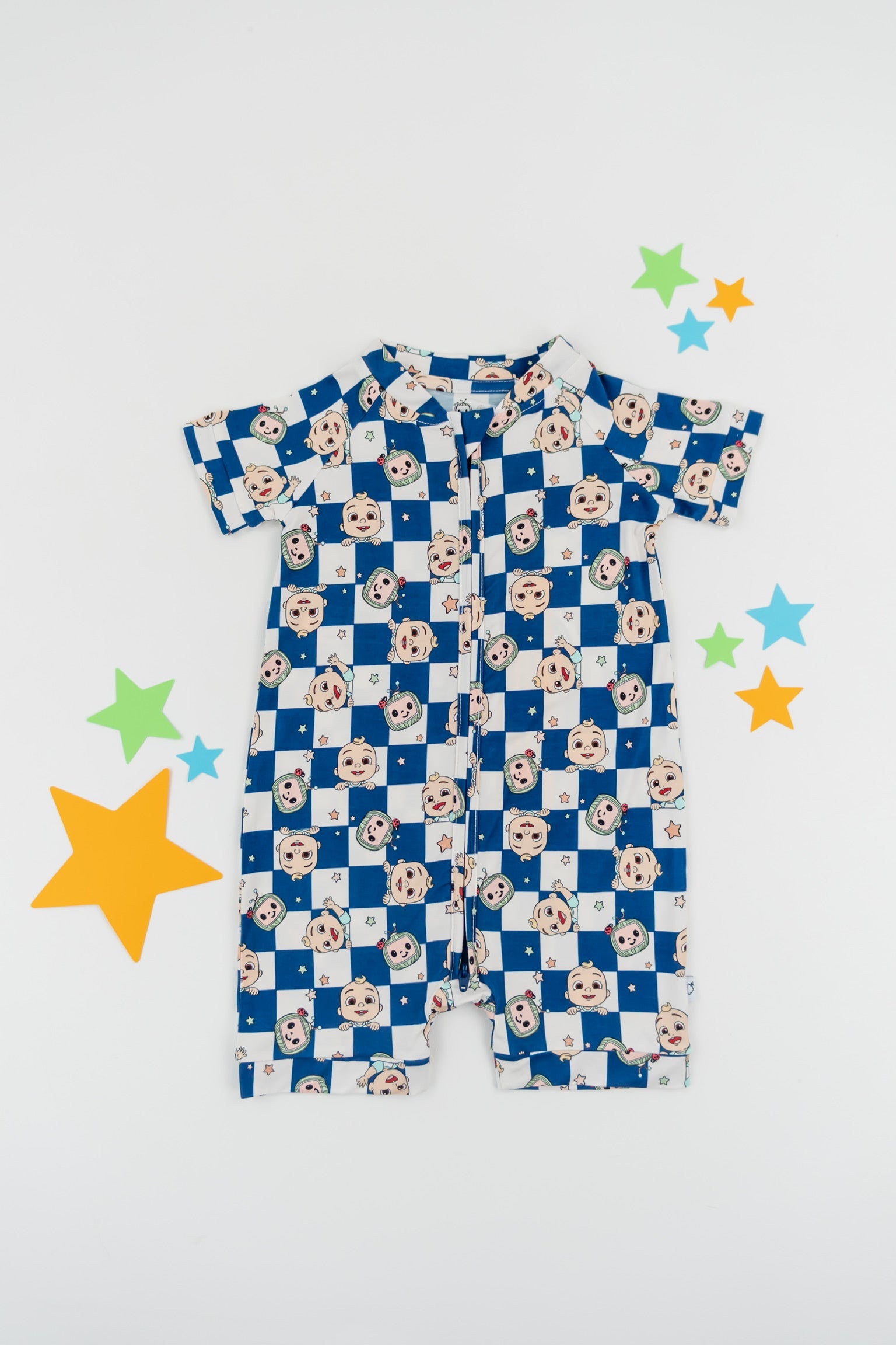 Dream Big Little Co x CoComelon  JJ STARRY NIGHT CHECKERS DREAM SHORTIE