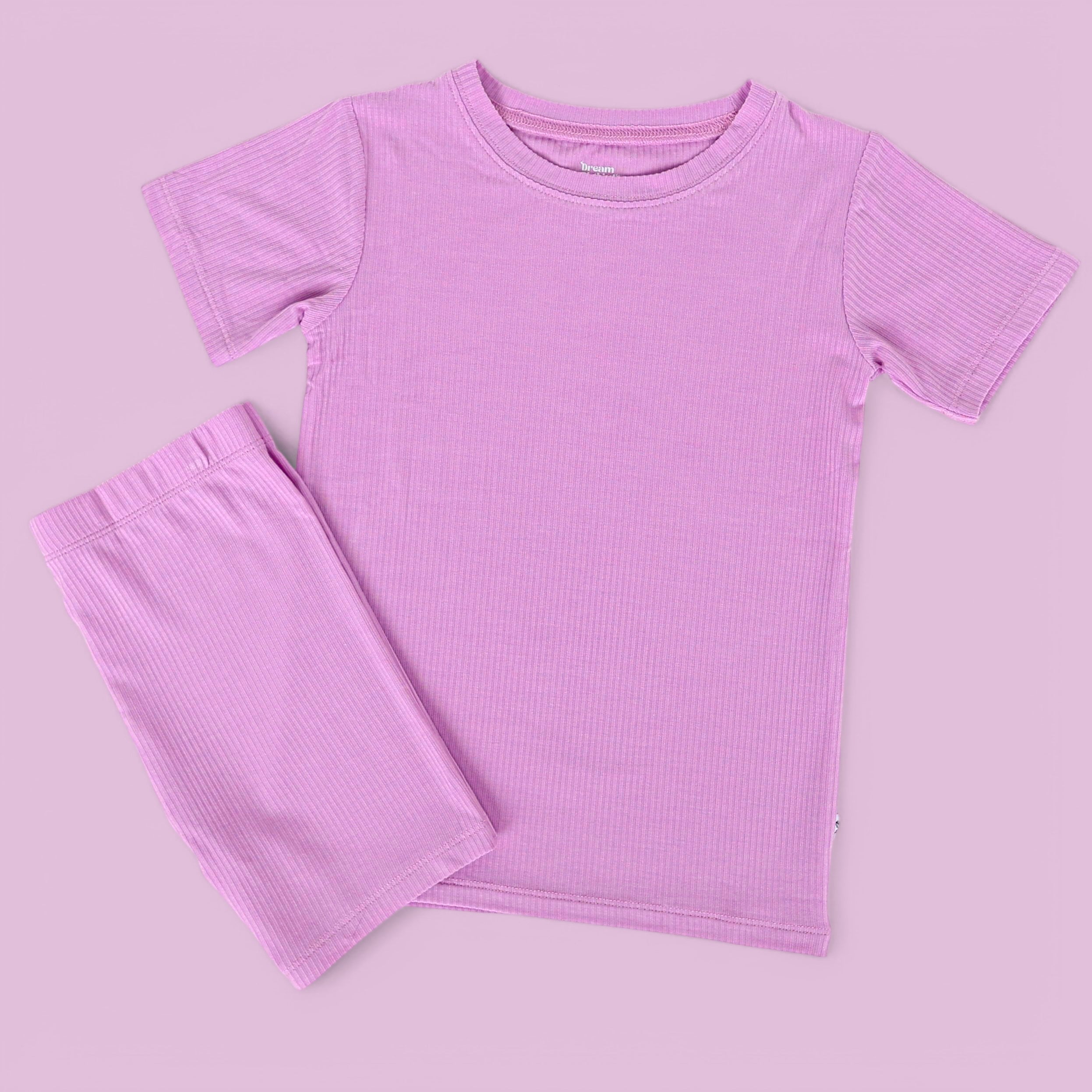 FOREVER LILAC RIB DREAM SHORT SET
