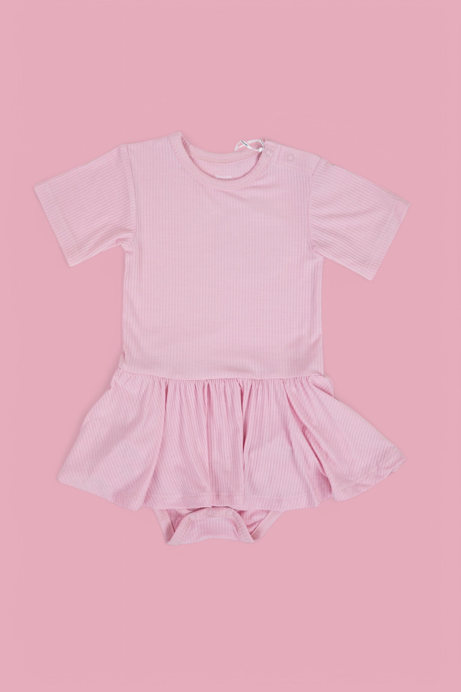 PINK ROSE RIB DREAM BODYSUIT DRESS