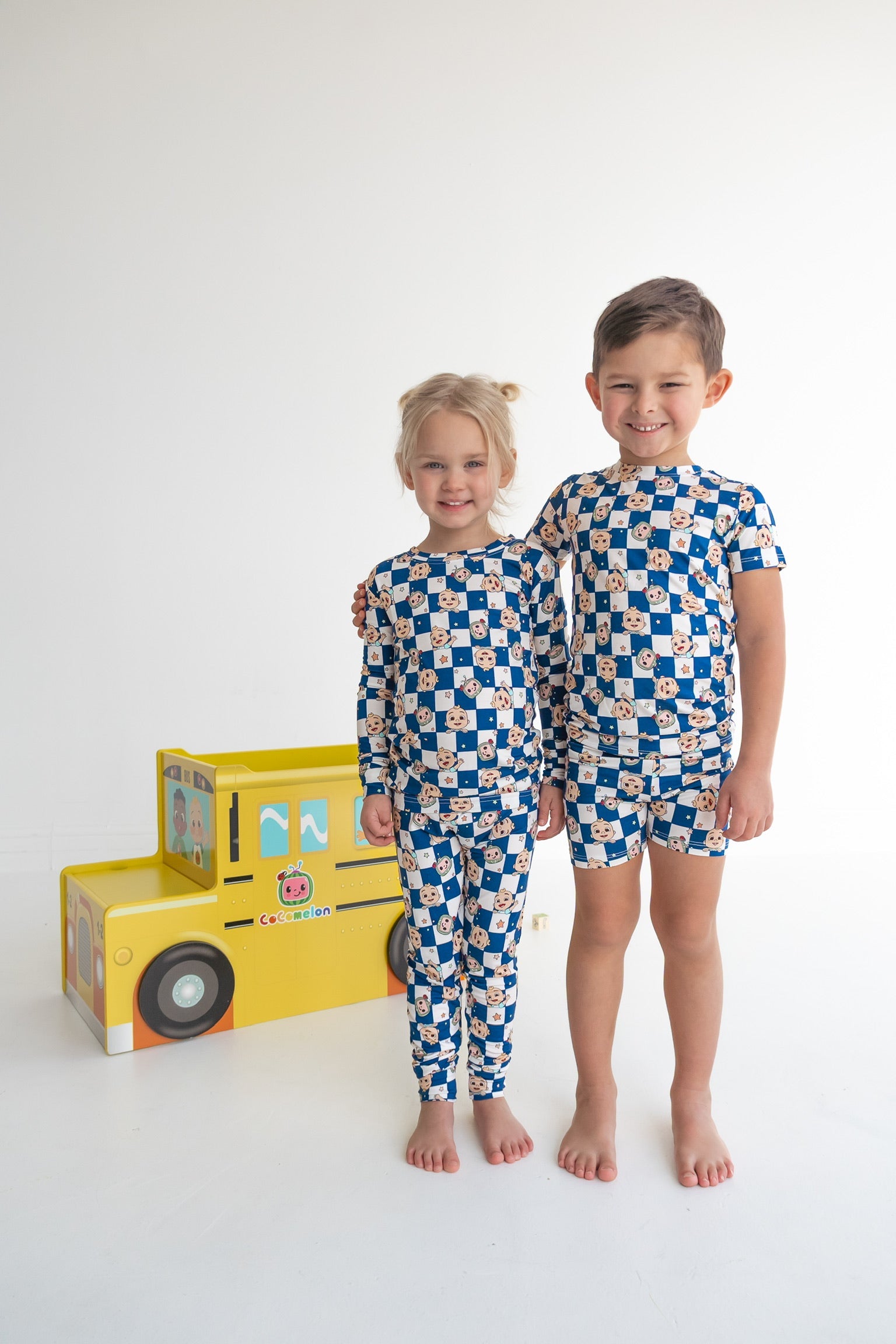 Dream Big Little Co x CoComelon JJ STARRY NIGHT CHECKERS DREAM SHORT SET