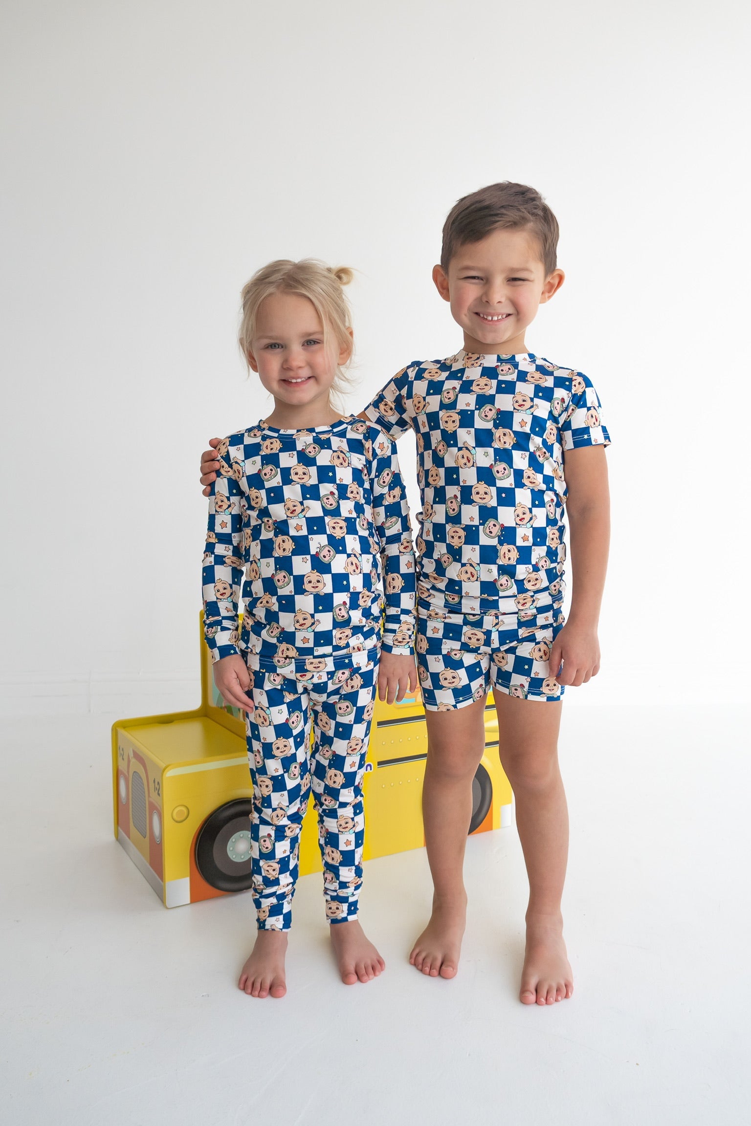Dream Big Little Co x CoComelon JJ STARRY NIGHT CHECKERS DREAM SHORT SET