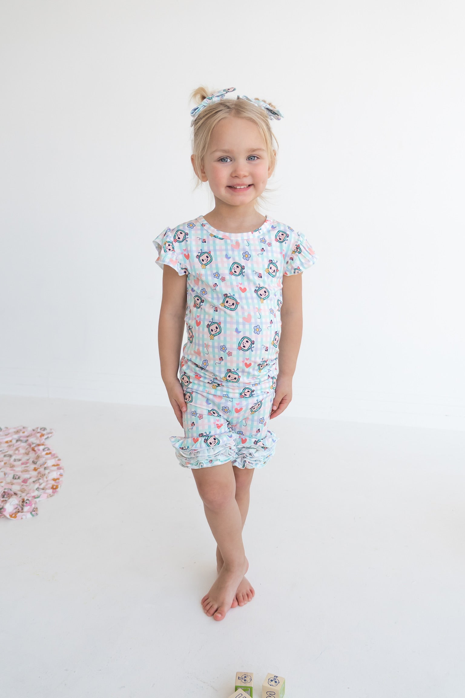 Dream Big Little Co x CoComelon SPRINGTIME MELON DREAM RUFFLE SHORTS