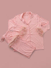 CORAL FEATHERED WOMEN'S DREAM FLARE SET