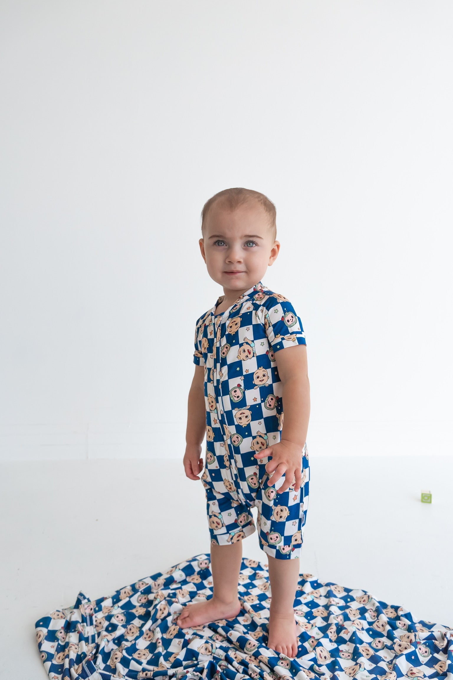 Dream Big Little Co x CoComelon  JJ STARRY NIGHT CHECKERS DREAM SHORTIE
