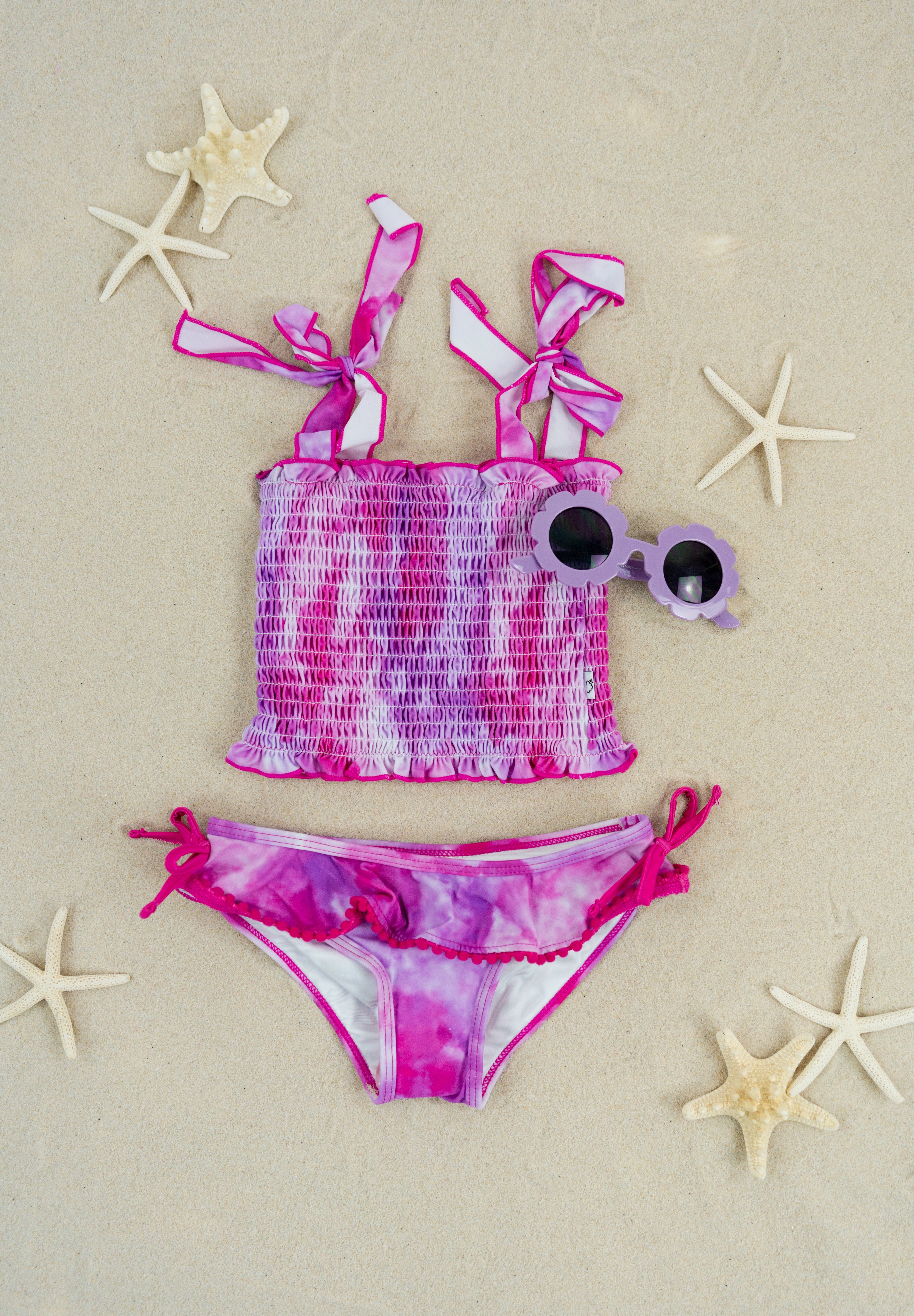 CANDY CLOUDS DREAM SMOCKED TWO PIECE SWIM SUIT