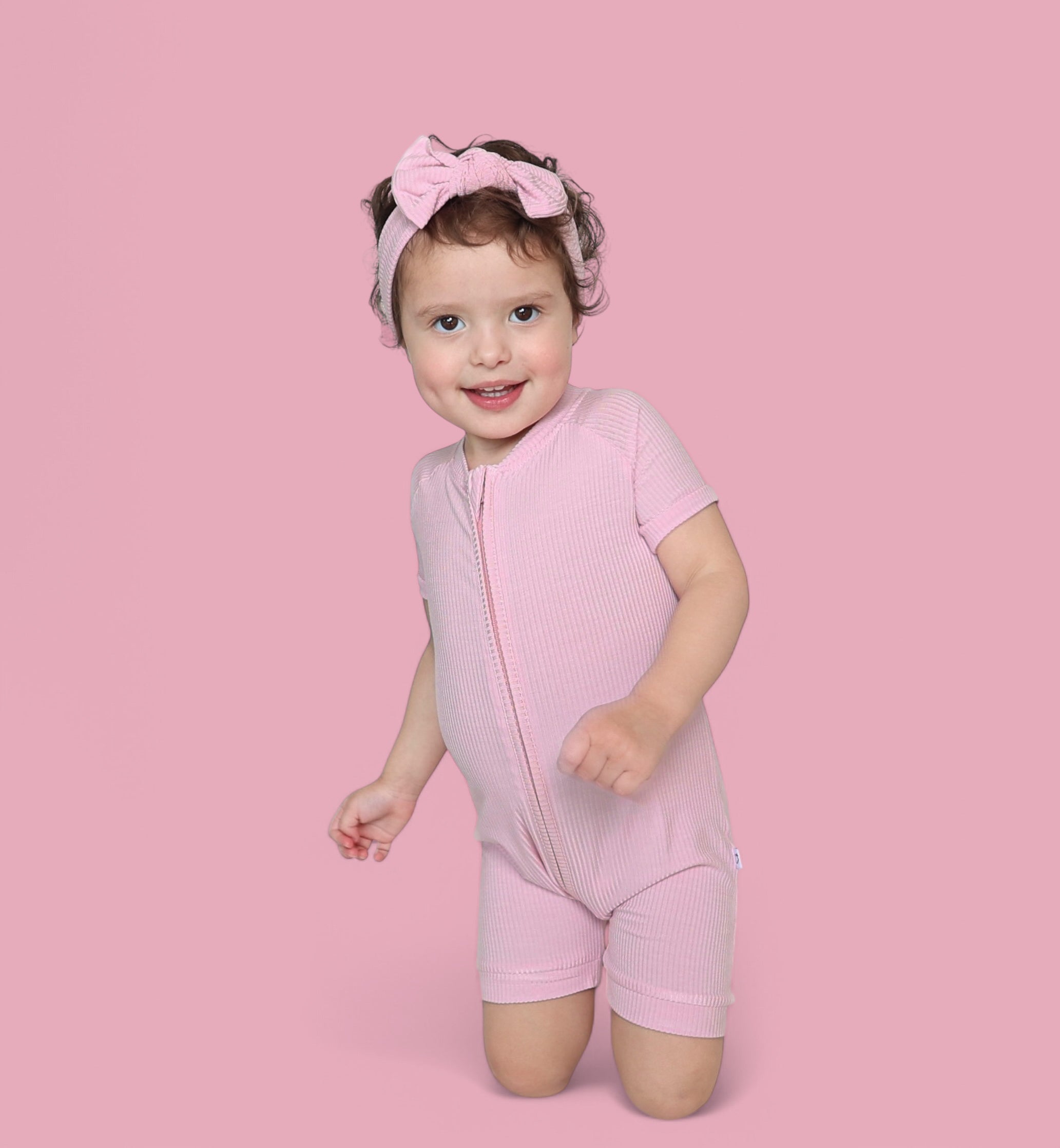 PINK ROSE RIB SHORTIE