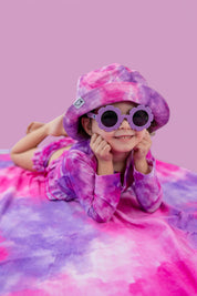 CANDY CLOUDS DREAM 2-PIECE RASH GUARD RUFFLE SWIM SUIT
