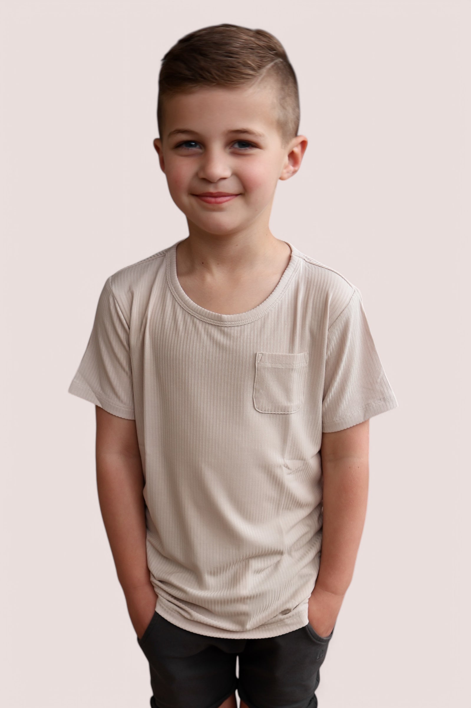 TOTALLY TAN RIB DREAM POCKET TEE