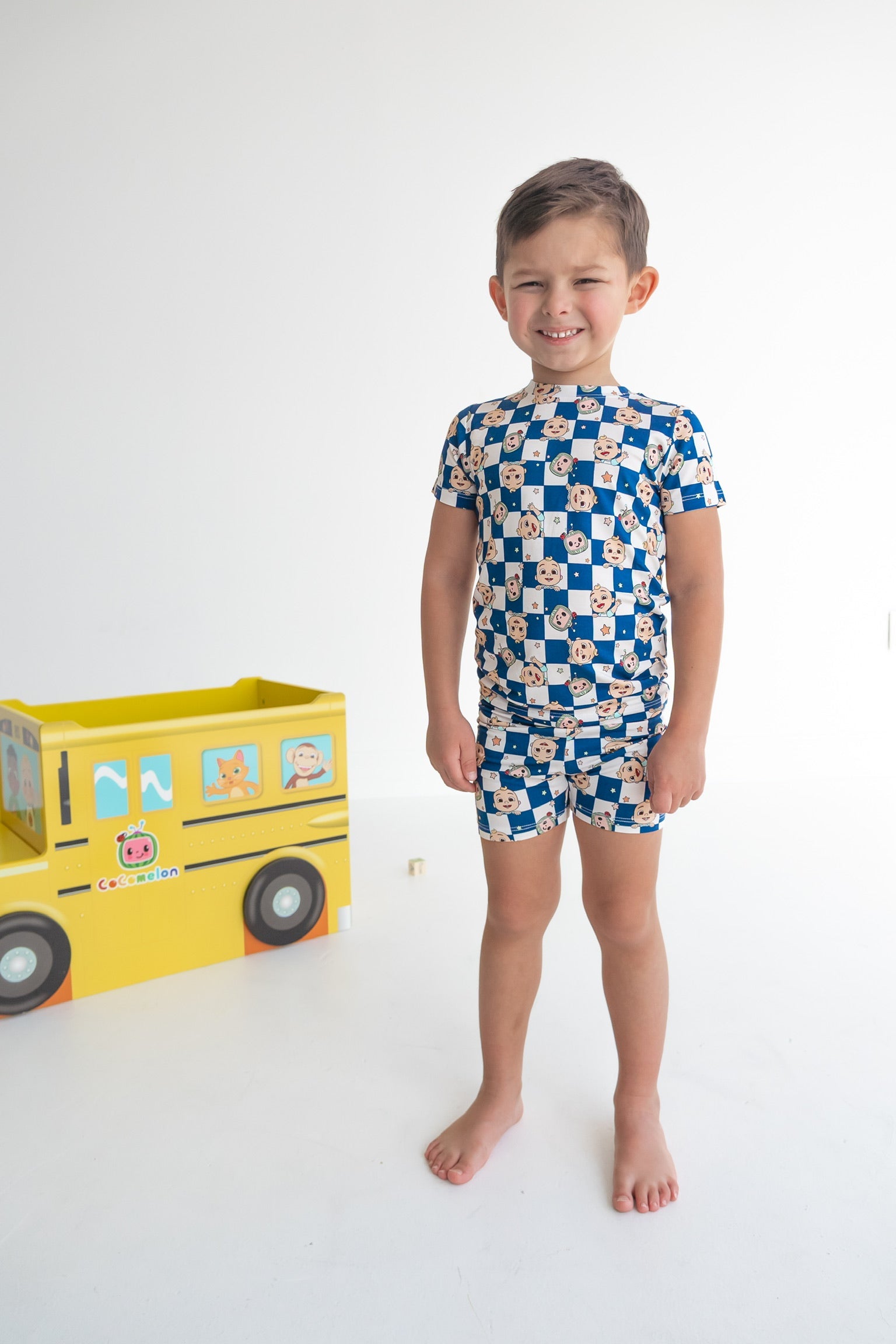 Dream Big Little Co x CoComelon JJ STARRY NIGHT CHECKERS DREAM SHORT SET