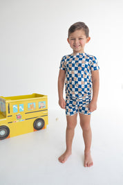 Dream Big Little Co x CoComelon JJ STARRY NIGHT CHECKERS DREAM SHORT SET