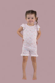 EXCLUSIVE DUCKS AND DAISIES DREAM RUFFLE SHORT SET