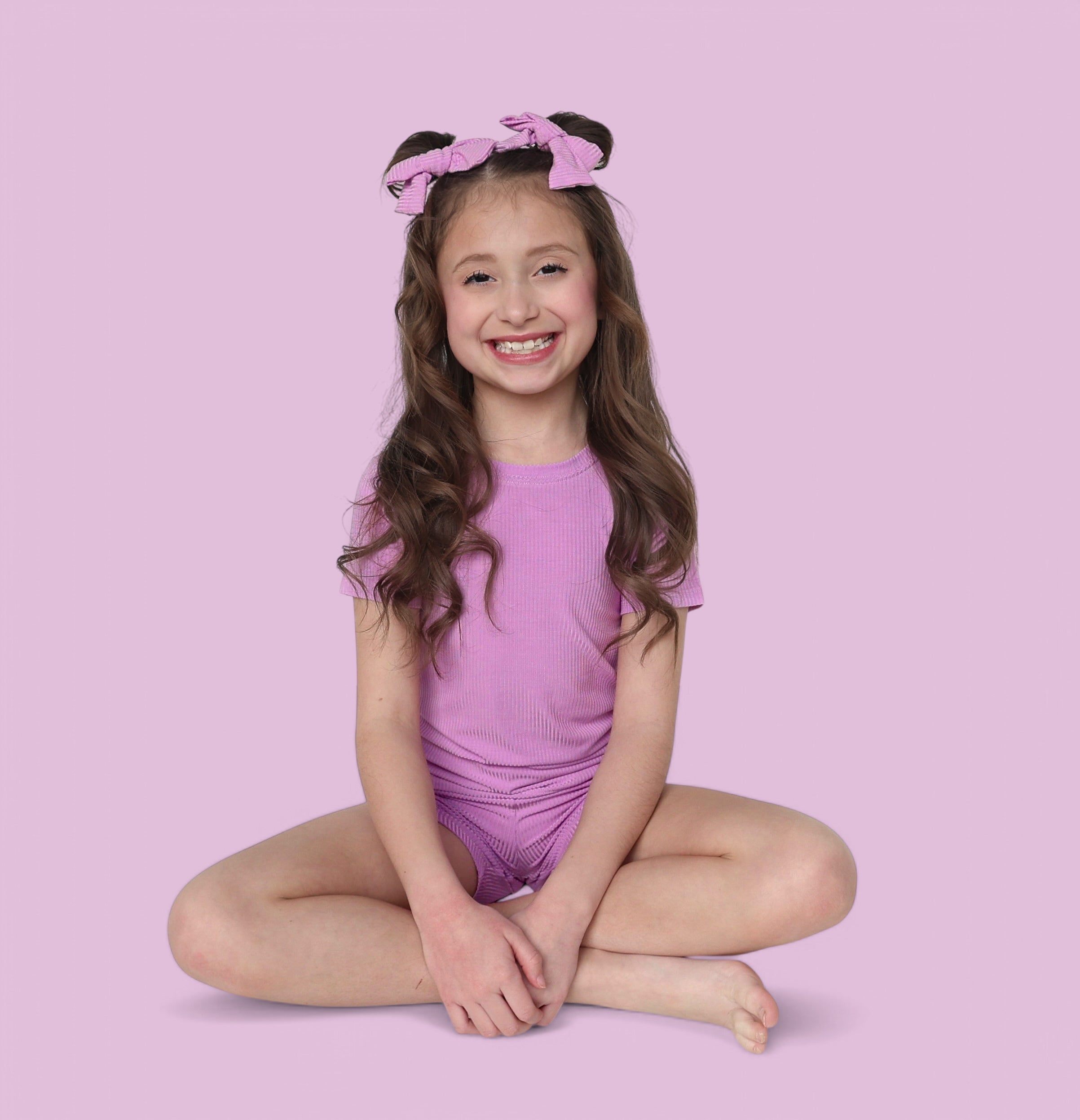 FOREVER LILAC RIB DREAM SHORT SET