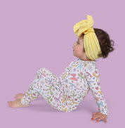 BOW GARDEN DREAM RUFFLE ROMPER