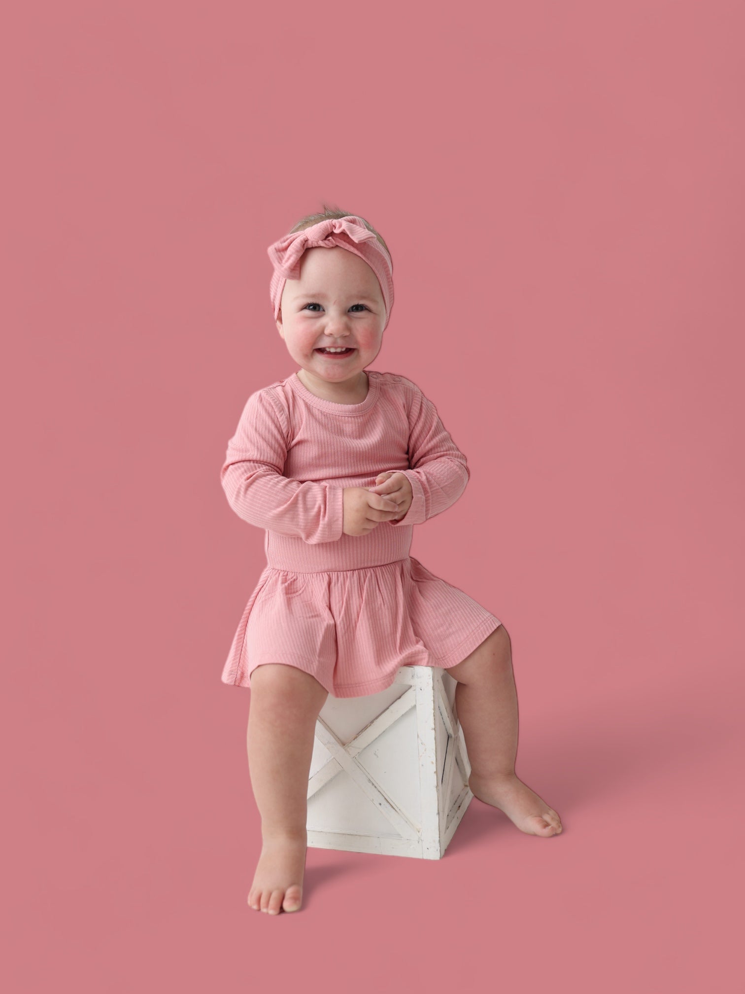MAUVE RIB DREAM BODYSUIT DRESS