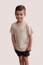 TOTALLY TAN RIB DREAM POCKET TEE