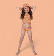 SHELLO SUMMER DREAM SMOCKED TANKINI TWO PIECE SWIM SUIT