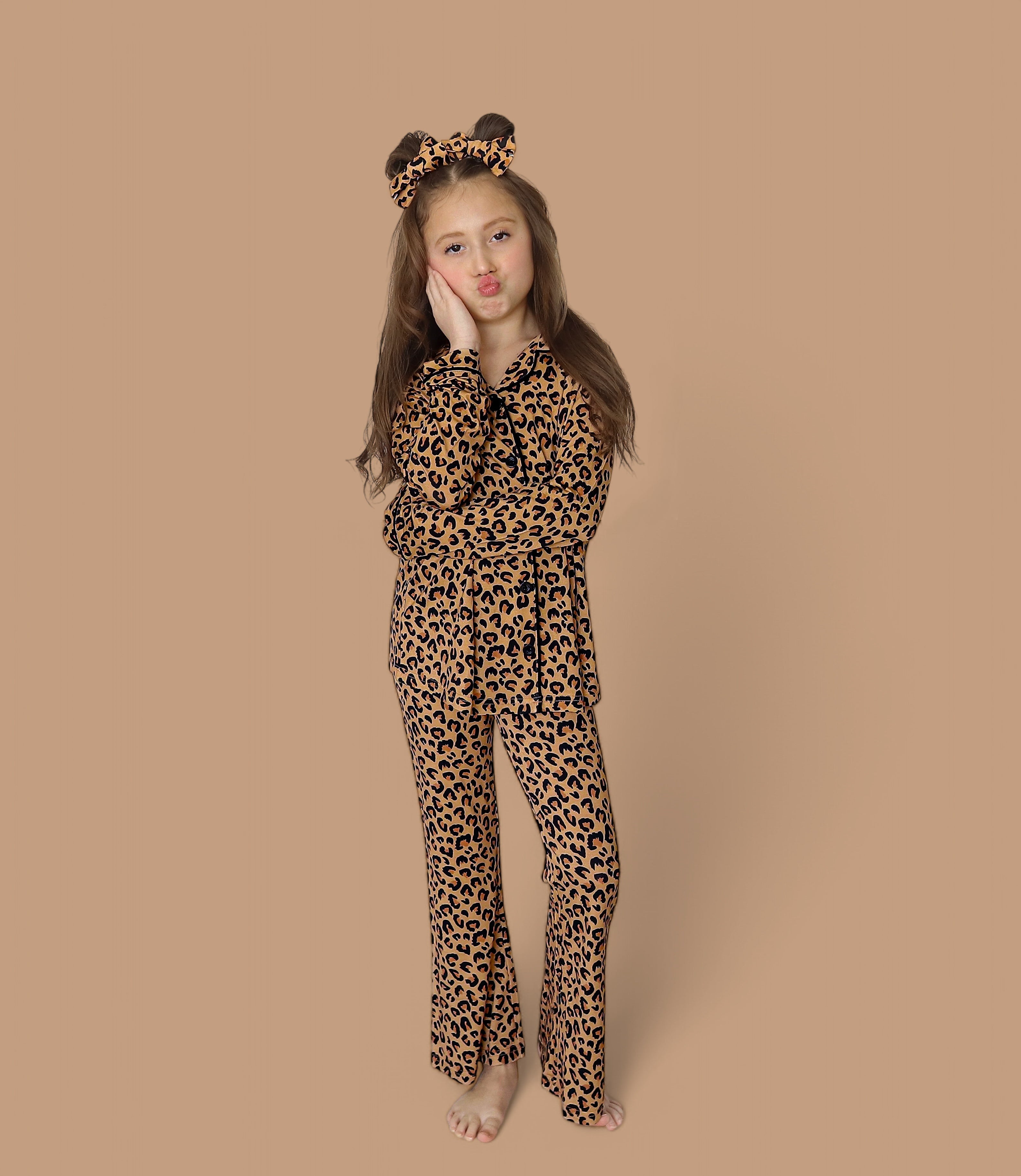 LEOPARD DREAM GIRL'S FLARE SET