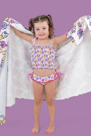 SWEET SUMMER DREAM SMOCKED TANKINI TWO PIECE SWIM SUIT