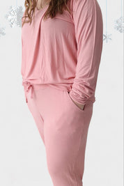 MAUVE RIB WOMEN’S JOGGER DREAM SET