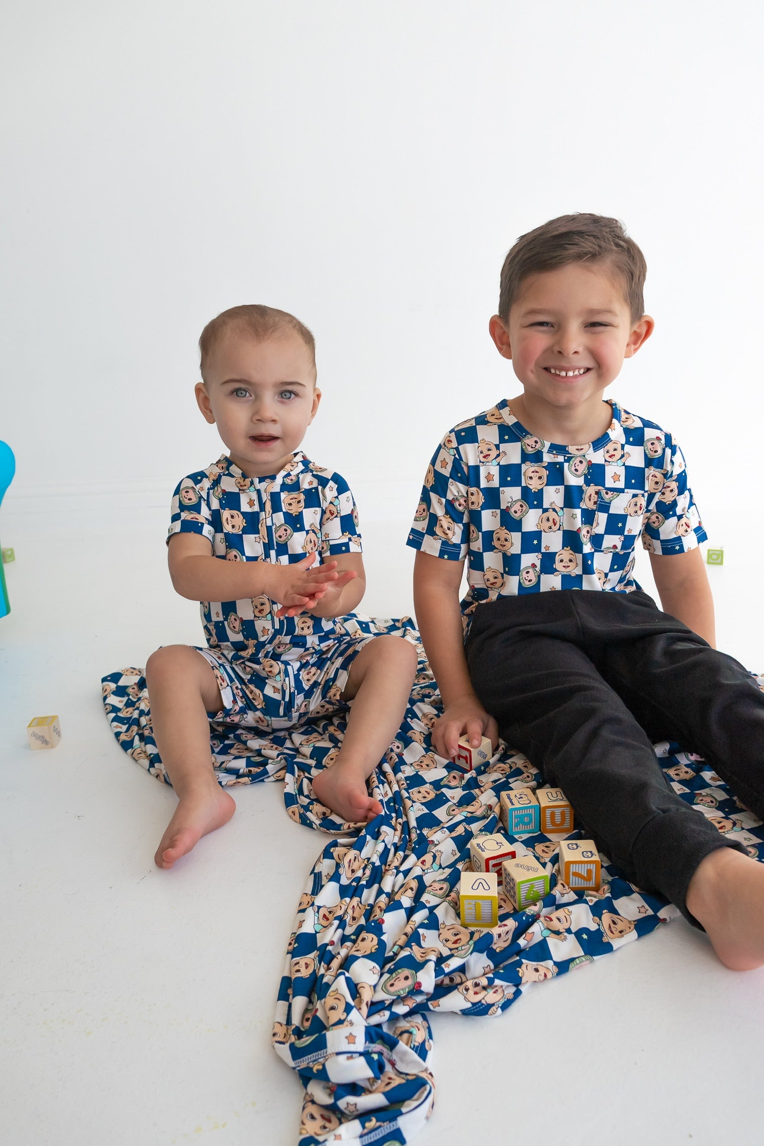 Dream Big Little Co x CoComelon  JJ STARRY NIGHT CHECKERS DREAM SHORTIE