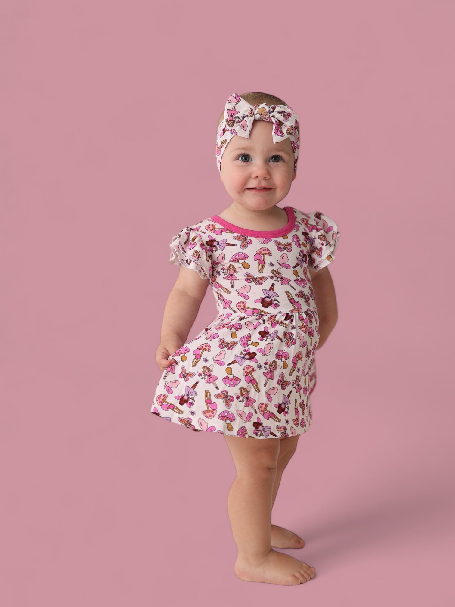 EXCLUSIVE FAIRY FRIENDS DREAM CAP SLEEVE BODYSUIT DRESS