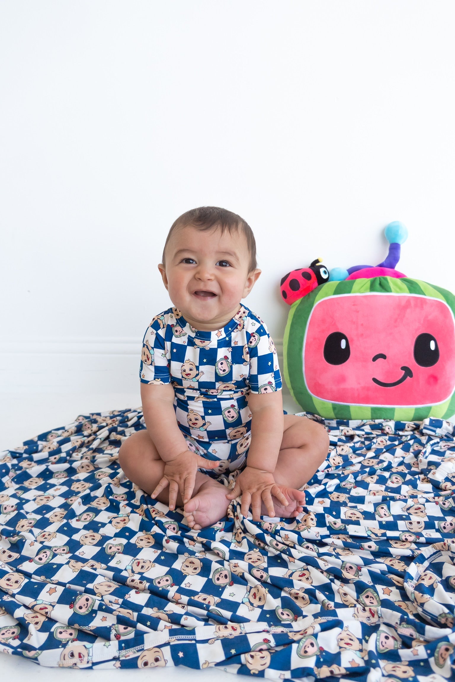 Dream Big Little Co x CoComelon JJ STARRY NIGHT CHECKERS DREAM SHORT SET