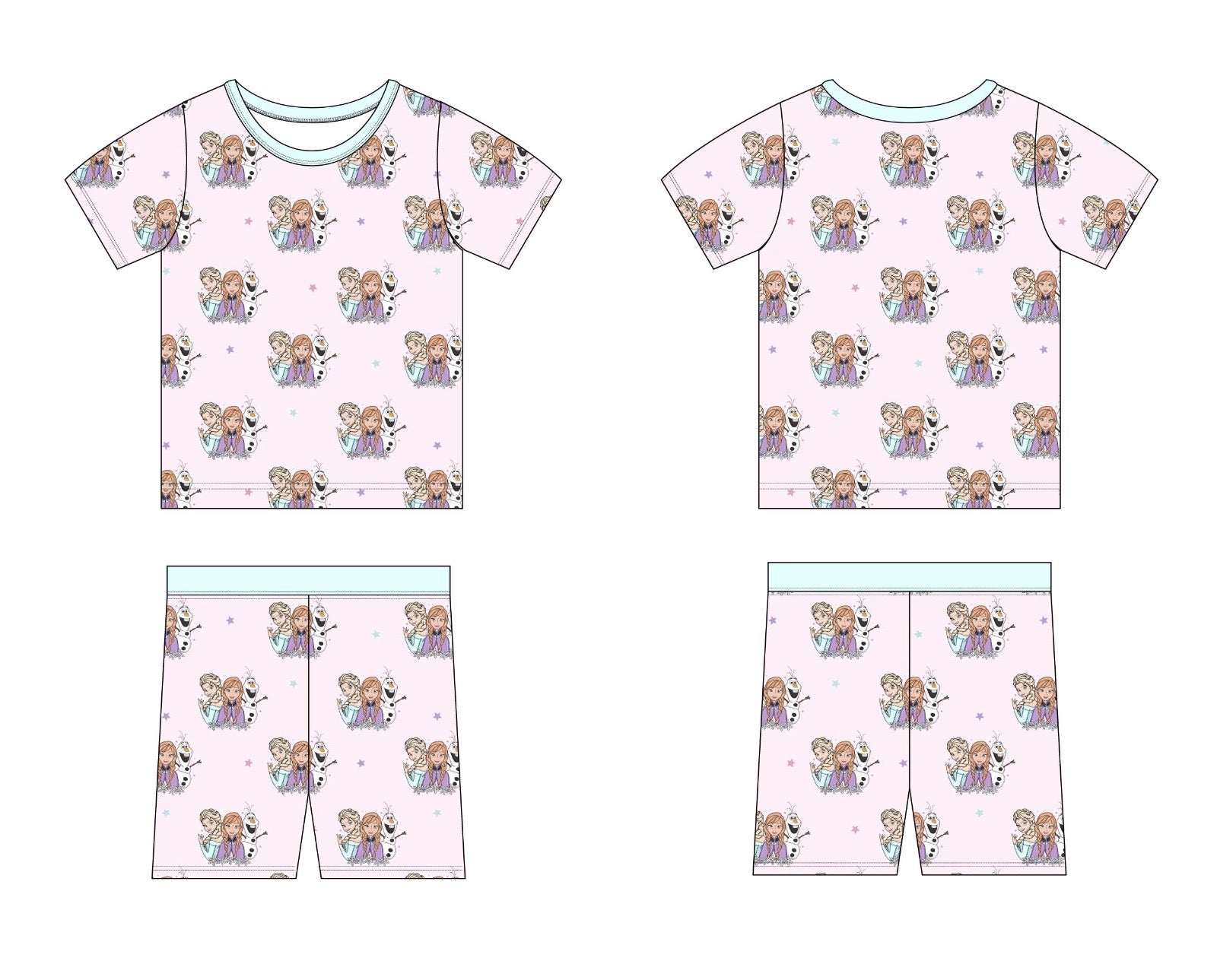 Pink Frost - Biker Short Set